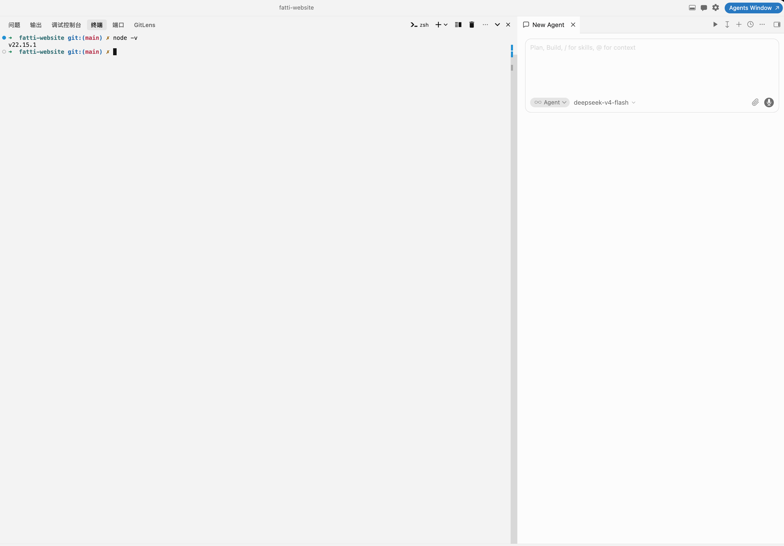 S04 · 终端执行 node -v