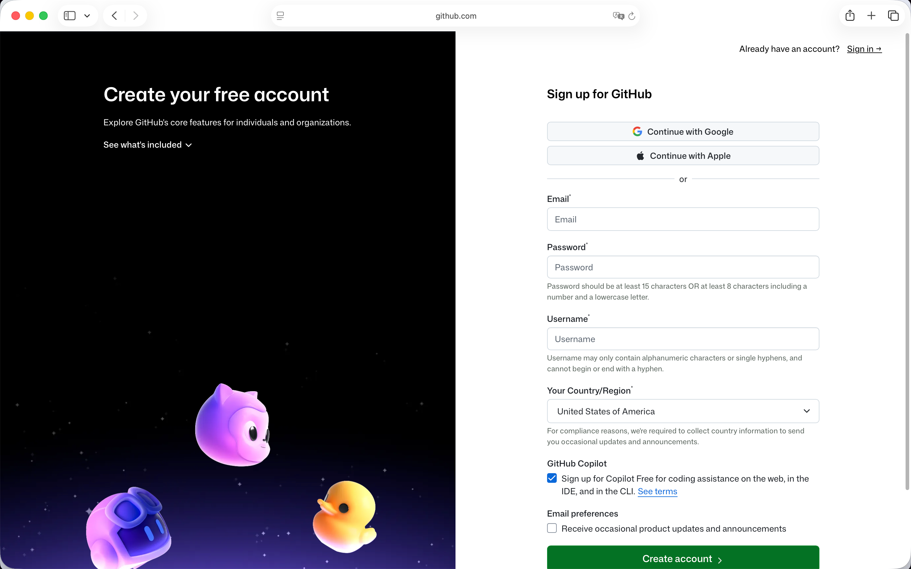 S07 · GitHub 注册页
