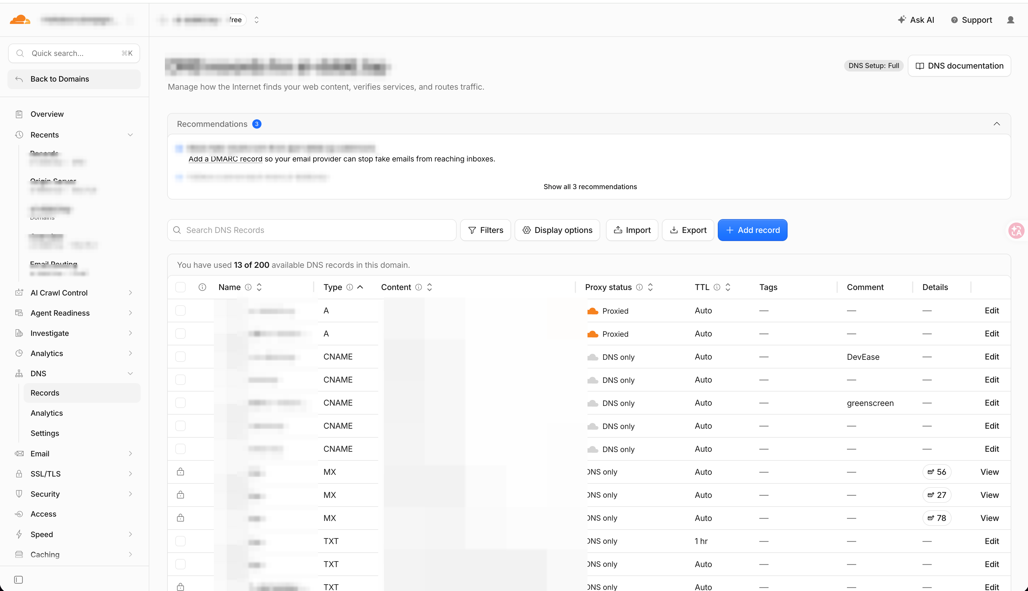 S17 · Cloudflare 添加站点/DNS 面板
